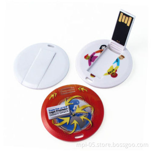 Custom round logo shape USB flash drive